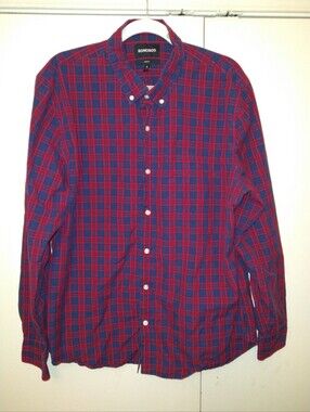 Bonobos Slim Fit Plaid Long Sleeve Button Down Shirt Men's sz XL.